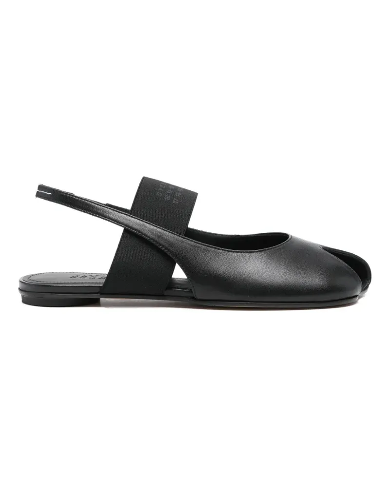 Maison Margiela Slingback-Sandalen mit geteilter Spitze - Schwarz Schwarz