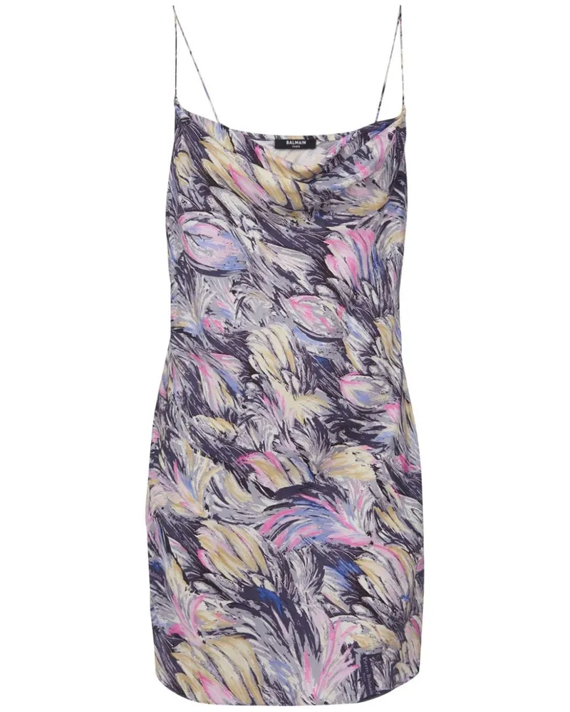 Balmain Camisole-Kleid aus Satin - Violett Violett