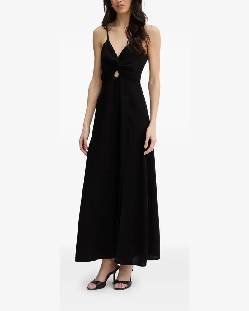 Morgan Drapiertes Maxikleid - Schwarz Schwarz