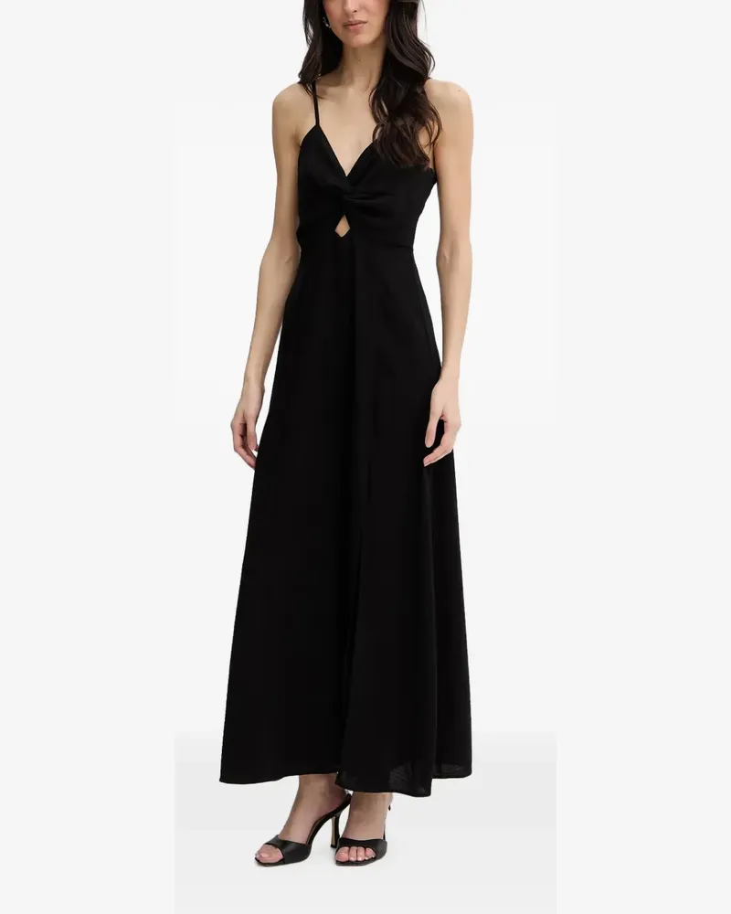 Morgan Drapiertes Maxikleid - Schwarz Schwarz