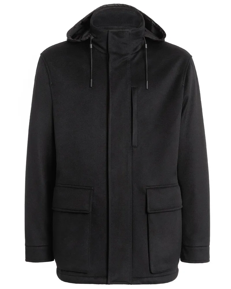 Ermenegildo Zegna Elements Vetta Oasi Jacke aus Kaschmir - Schwarz Schwarz