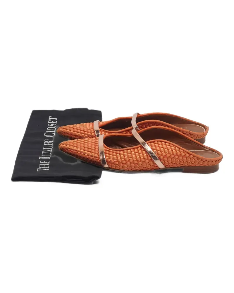 Malone Souliers Gewebte Maureen Mules - Orange Orange