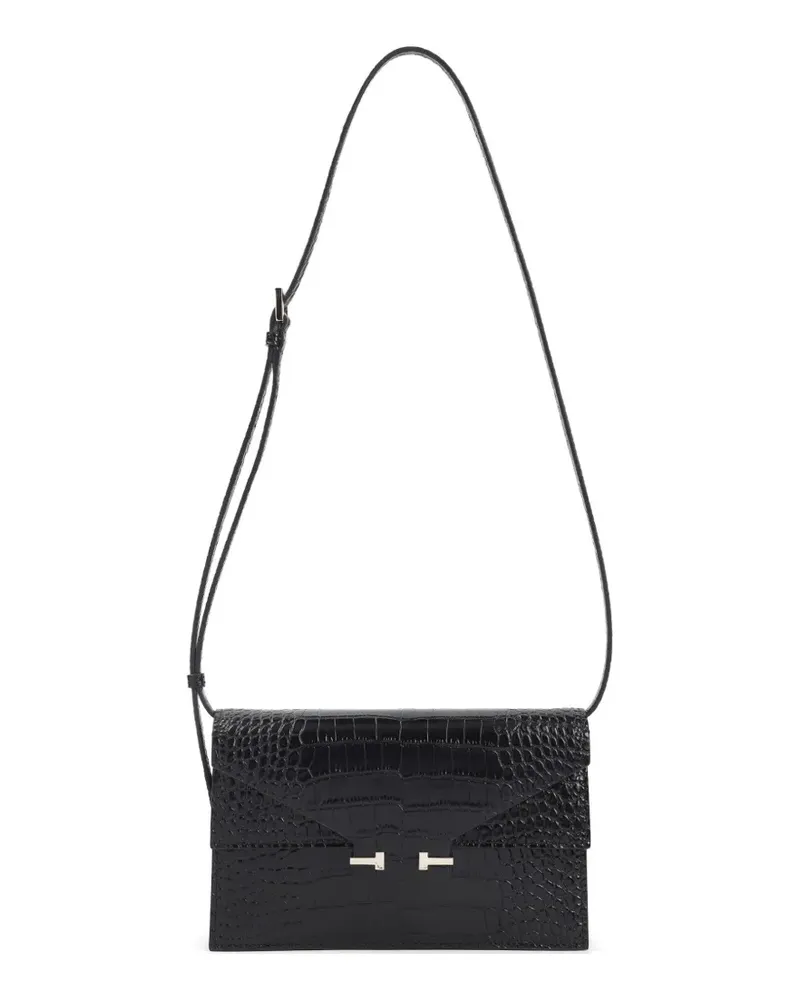Tom Ford crocodile-effect shoulder bag - Schwarz Schwarz