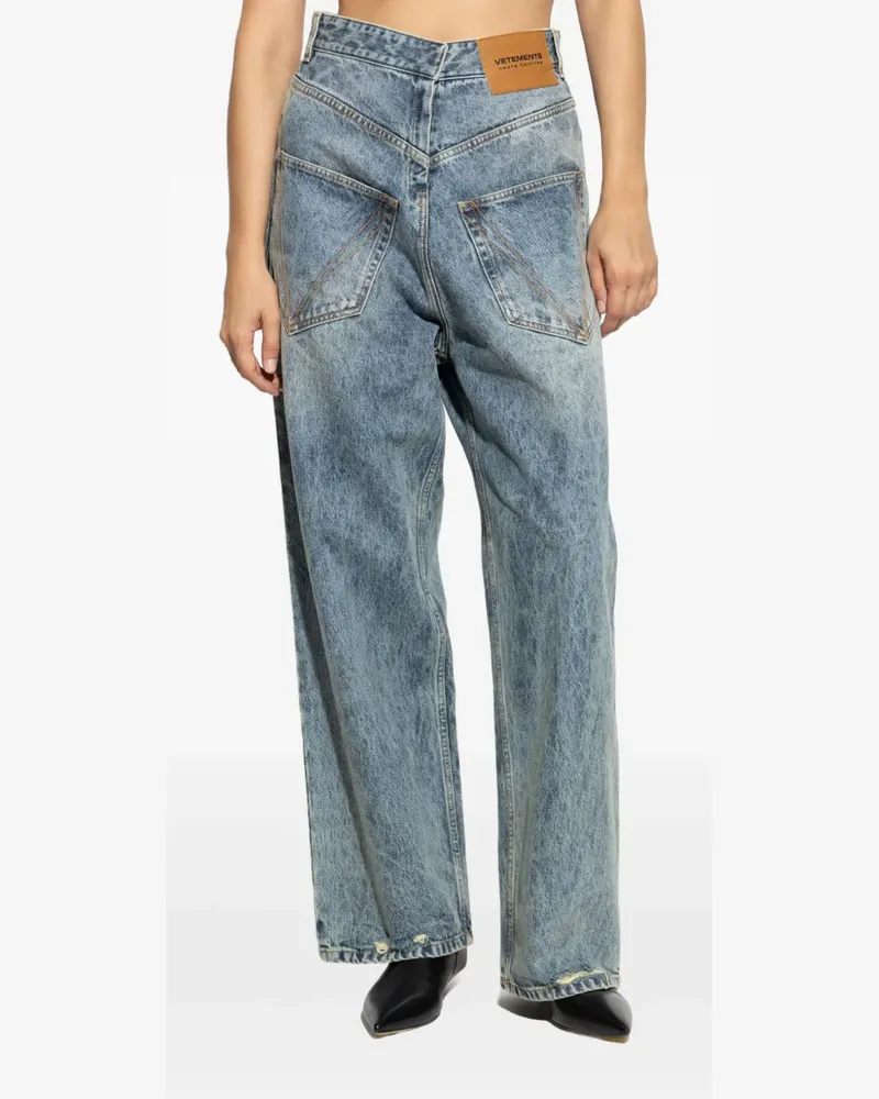 VETEMENTS Jeans im Distressed-Look - Blau Blau