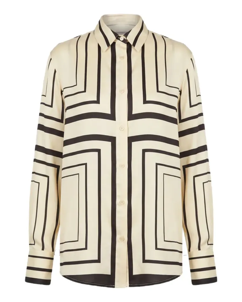 NICHOLAS Iris long-sleeve shirt - Nude Nude