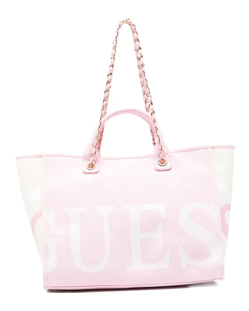 Guess Ketten-Tote Bag mit Logo-Print - Rosa Rosa