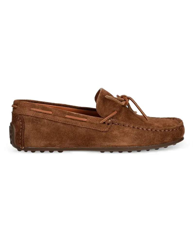 Vagabond Larissa bow-detail suede loafers - Braun Braun