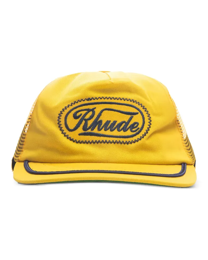 RHUDE Baseballkappe mit -Patch - Gelb Gelb