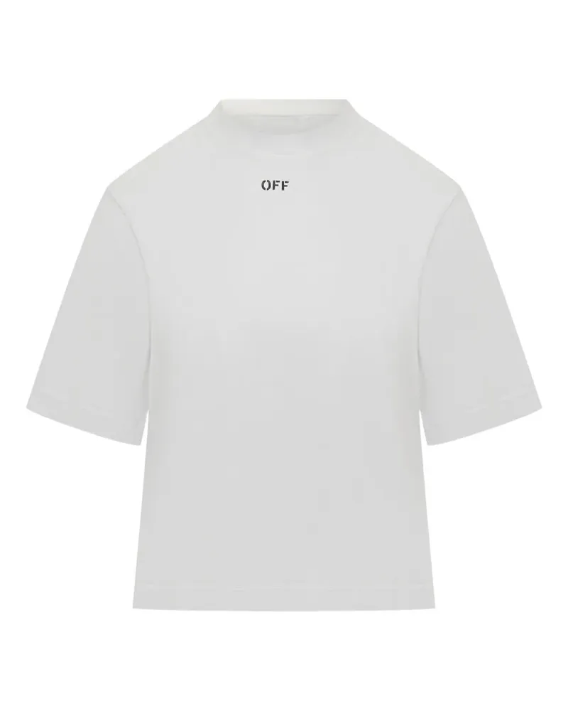 OFF-WHITE floral-arrow boxy tee - Weiß Weiß