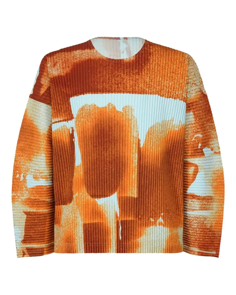 Issey Miyake Wind Walk Oberteil mit Falten - Orange Orange