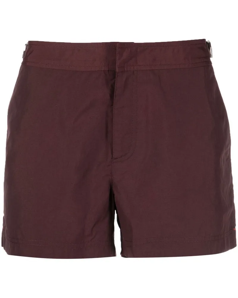 Orlebar Brown Bulldog Badeshorts mit verdecktem Verschluss - Rot Rot