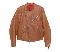 Klassische Lederjacke - Braun