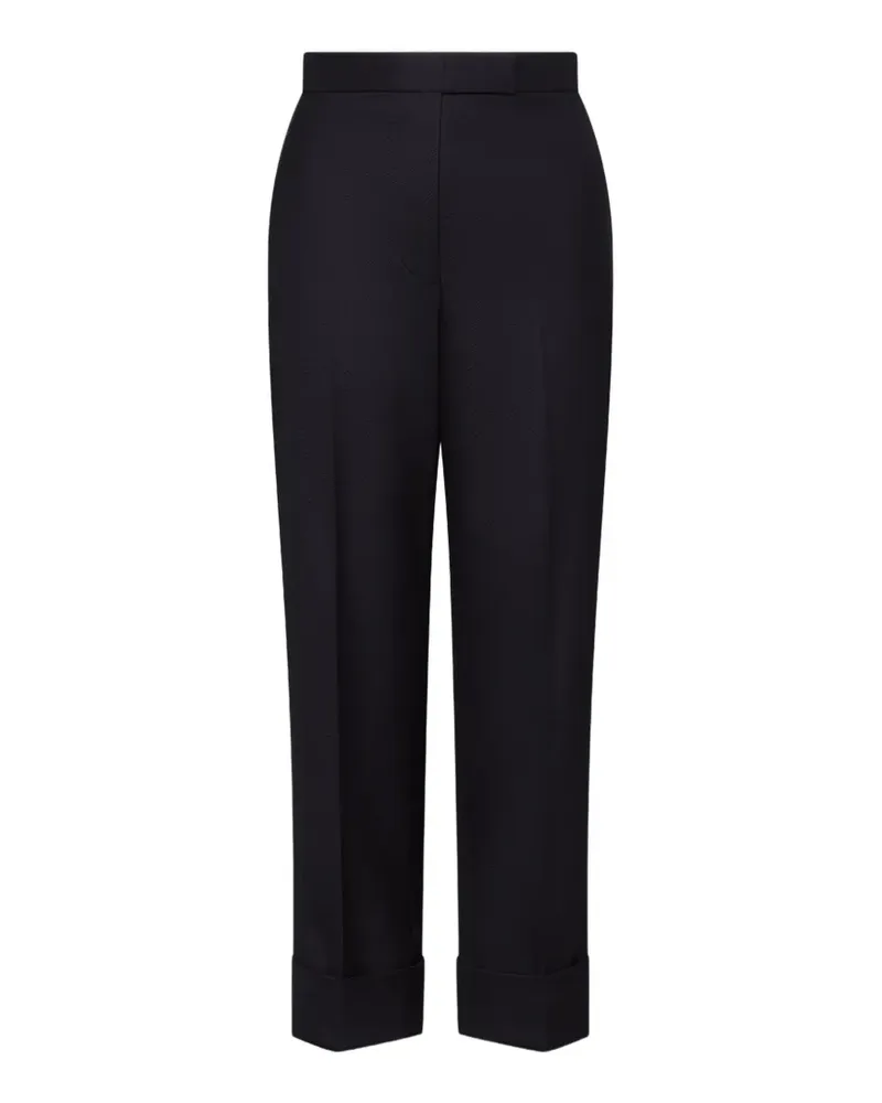 Thom Browne Super 120's Smoking-Hose aus Wolltwill - Schwarz Schwarz