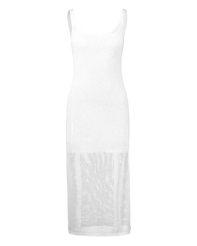 STAUD Jessica Kleid mit Lochmuster - Weiß Weiß