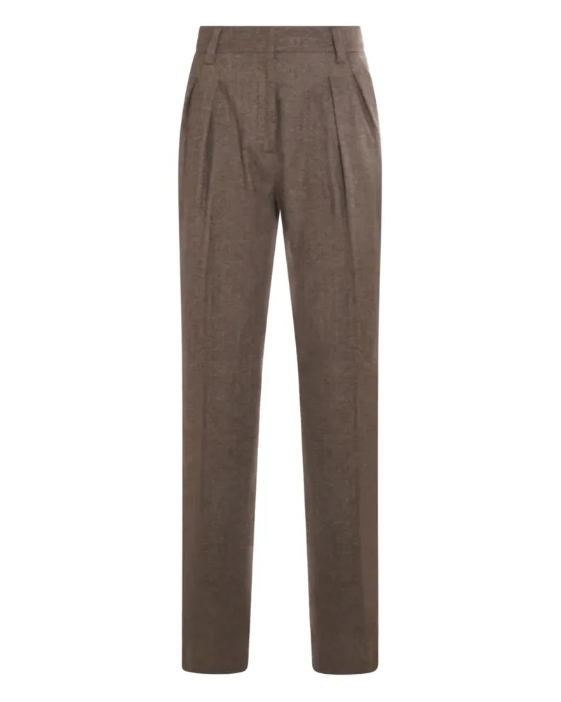 Antonelli Firenze Hose mit Fischgrätenmuster - Braun Braun