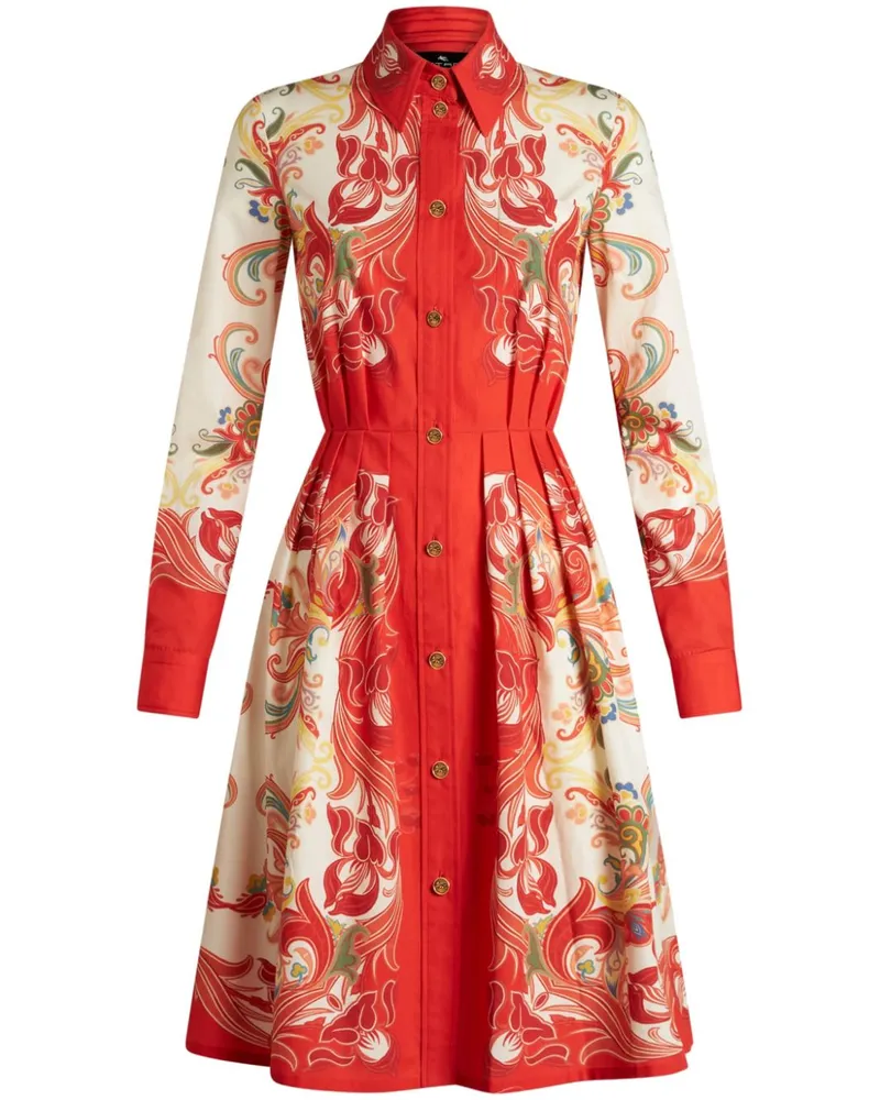 Etro Hemdkleid mit Paisley-Print - Rot Rot
