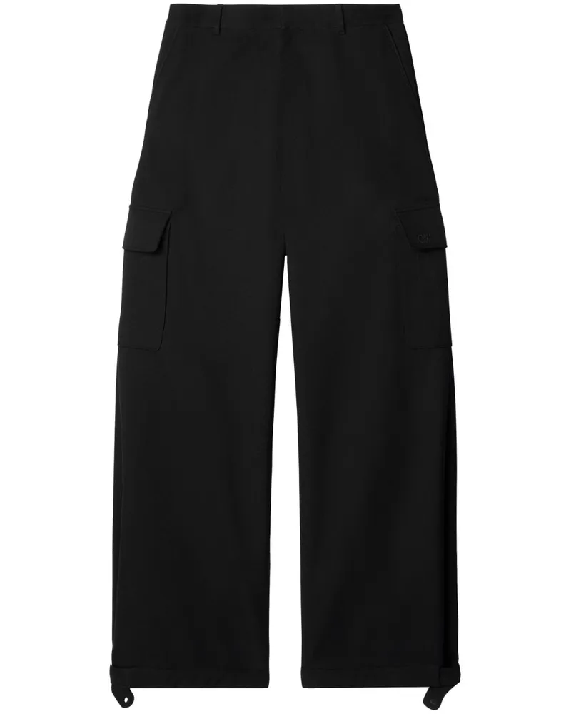 OFF-WHITE Cargohose mit weitem Bein Schwarz