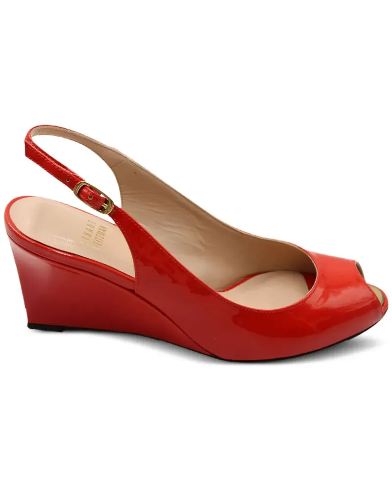 Stuart Weitzman slingback wedge sandals - Rot Rot