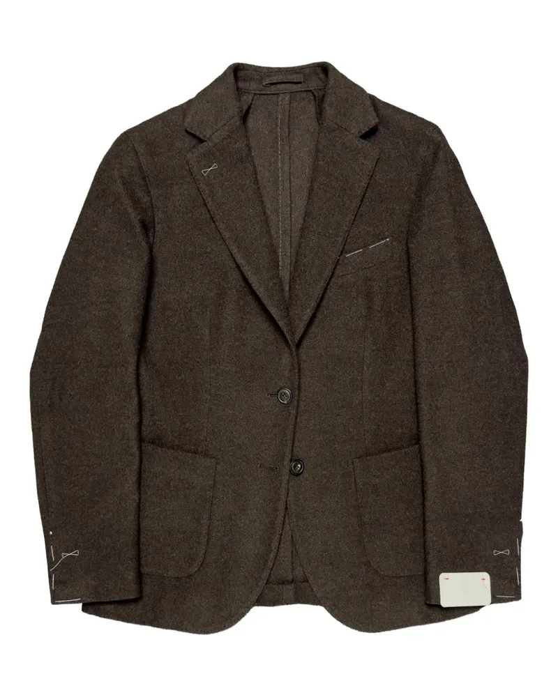 Eleventy notched-lapel single-breasted blazer - Braun Braun
