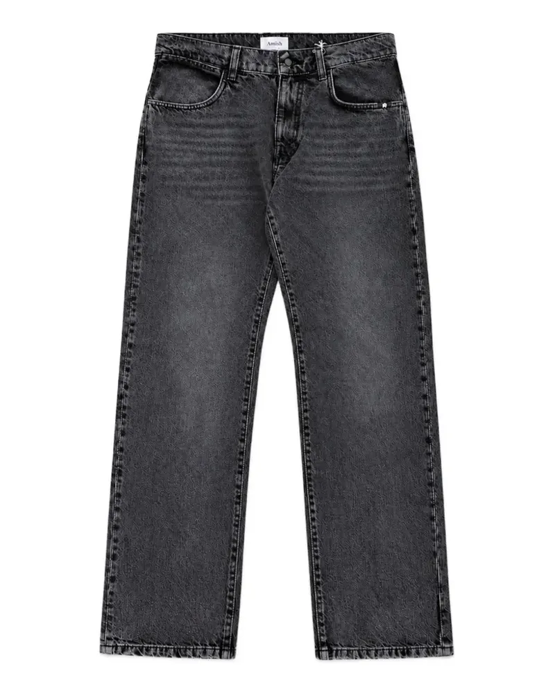 Amish James washed jeans - Schwarz Schwarz