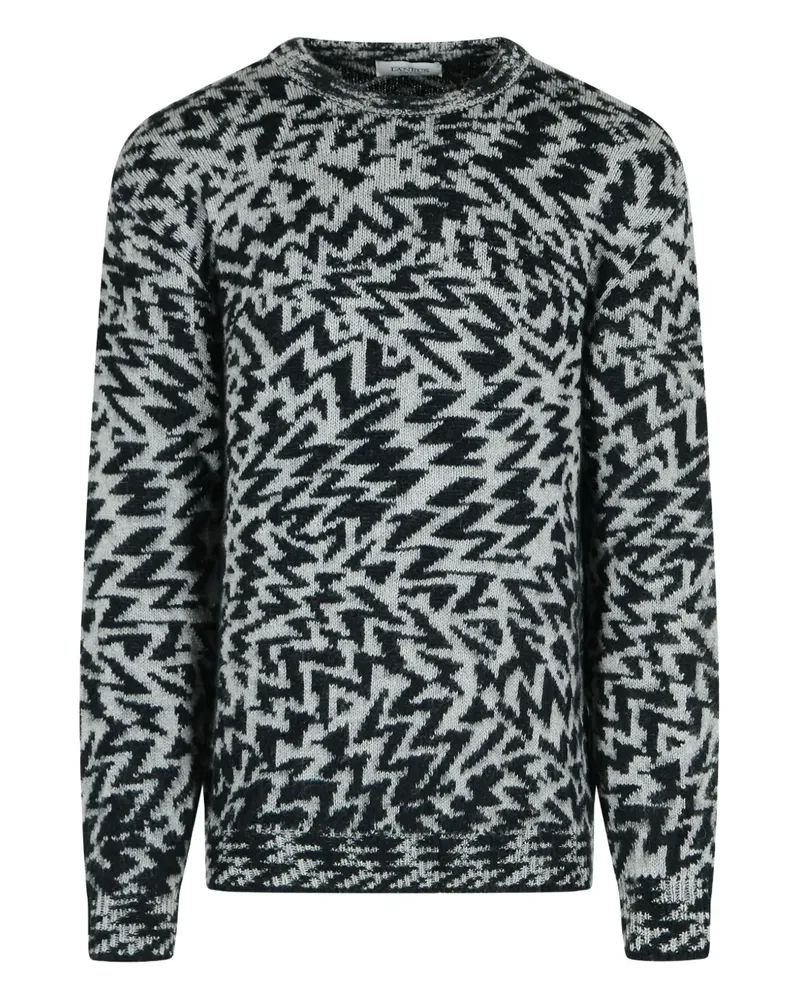 Laneus Pullover mit abstraktem Muster - Grau Grau