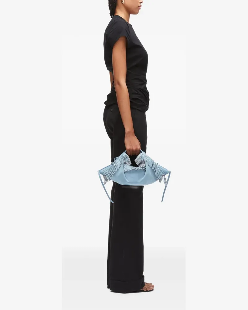 3.1 phillip lim Luna Schultertasche mit Fransen - Blau Blau