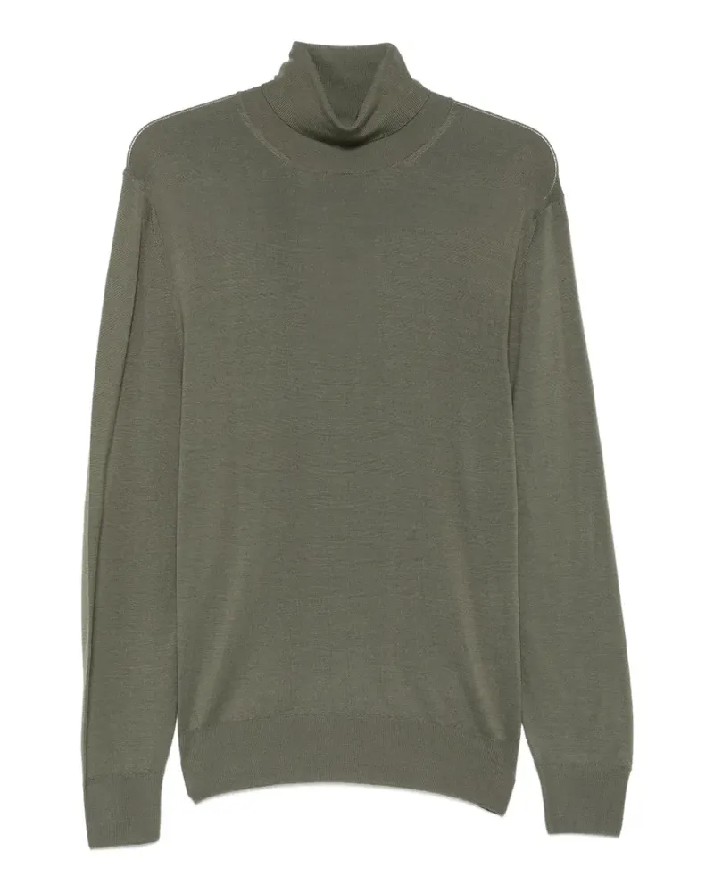 Canali Langärmeliger Rollkragenpullover - Grün Grün