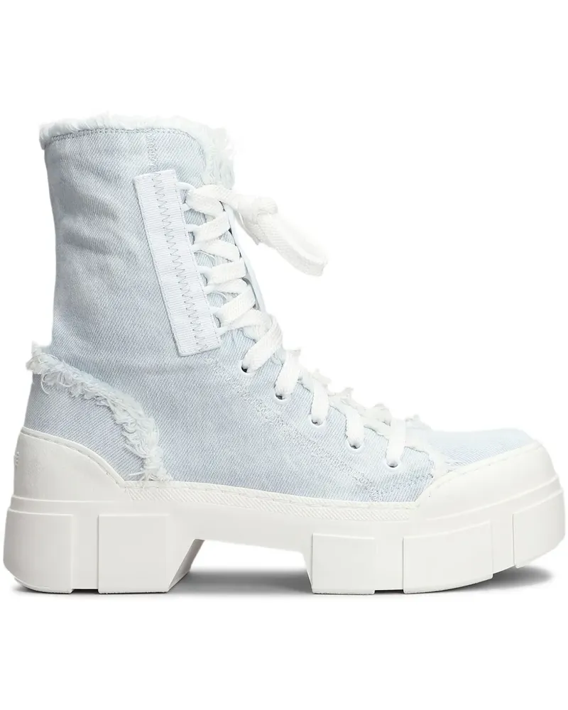 Vic Matié Denim Bikerstiefel 500mm - Blau Blau