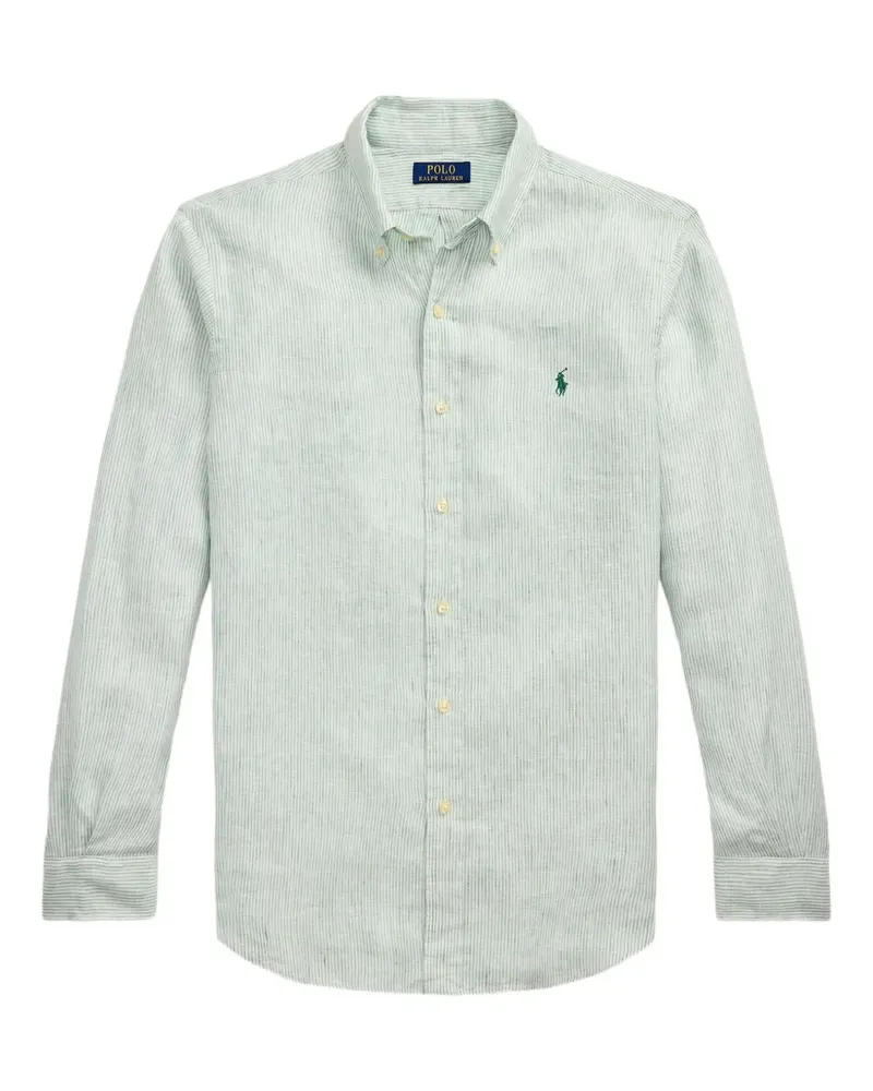 Ralph Lauren Gestreiftes Hemd aus Leinen - Grün Grün