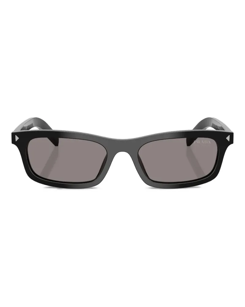Prada Eckige Sonnenbrille mit Streifen - Schwarz Schwarz