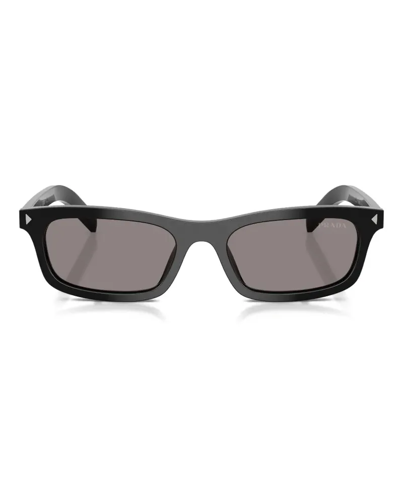 Prada stripe-detail rectangle-frame sunglasses - Schwarz Schwarz