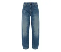 Arin Jeans mit Farbklecksen - Blau