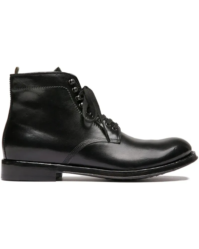 Officine Creative Italia Schnürstiefel aus Leder - Schwarz Schwarz