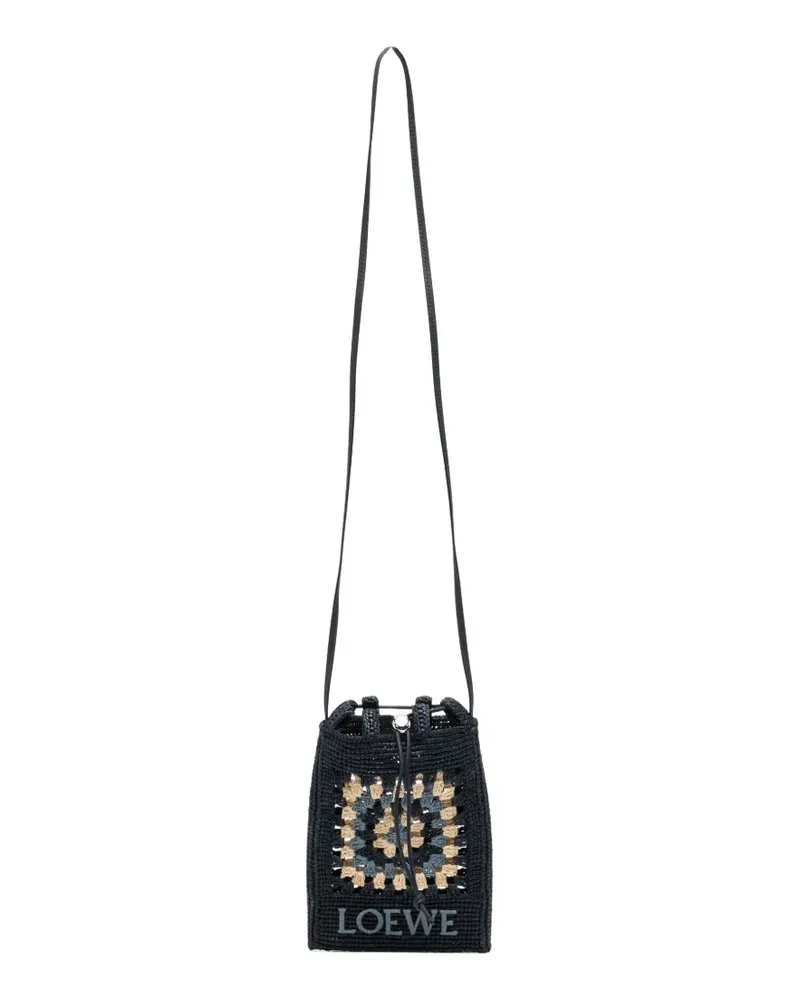 Loewe crochet-knit cross body bag - Blau Blau
