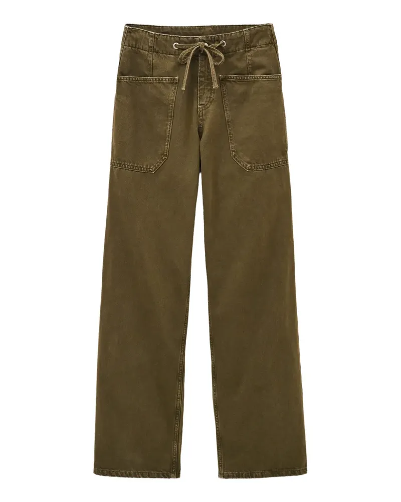 ba&sh Cocy Straight-Leg-Jeans mit Kordelzug - Grün Grün