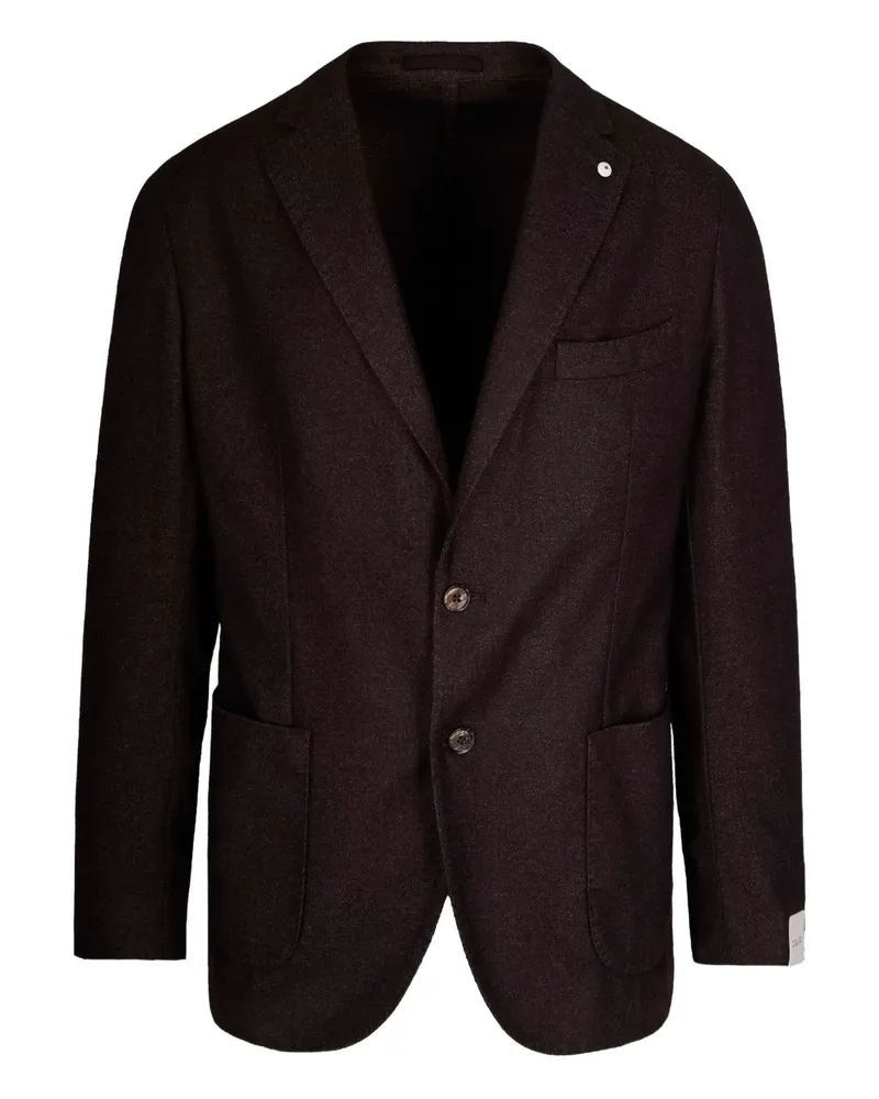 Luigi Bianchi Mantova notched lapel blazer - Braun Braun