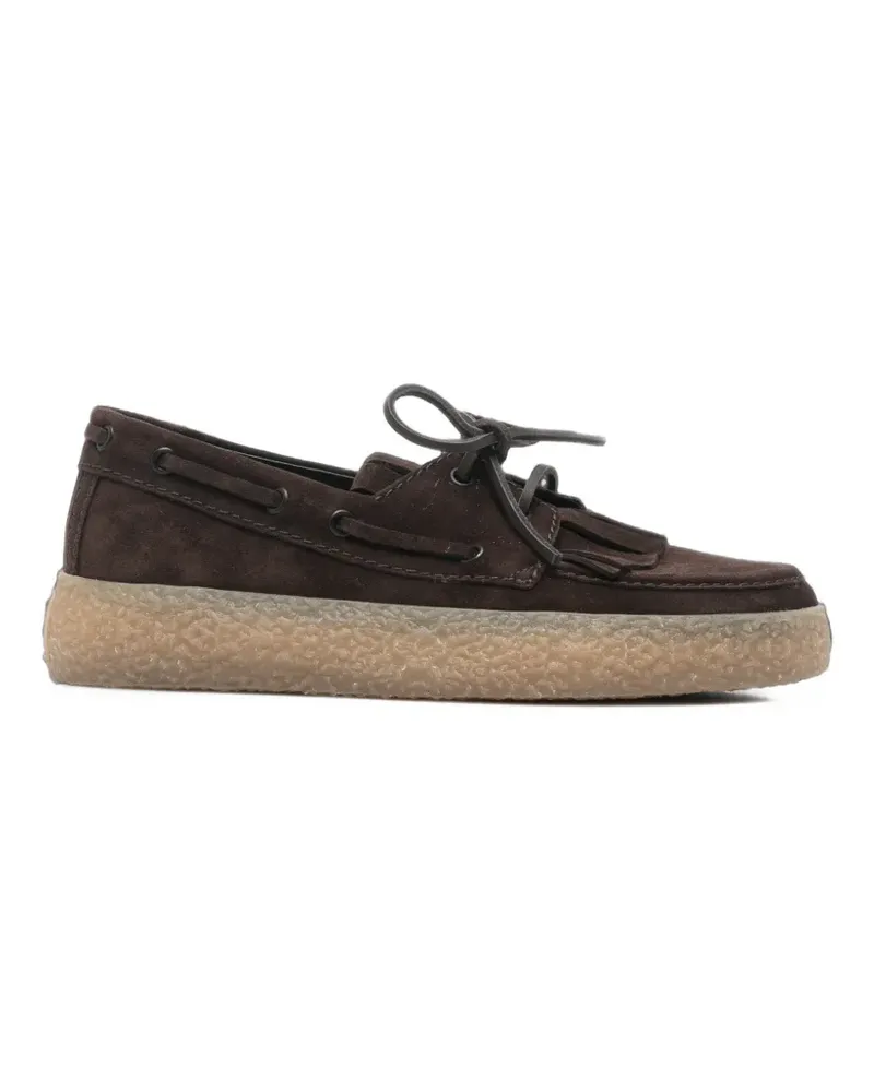 Kennel & Schmenger Pit fringe-detail lace-up shoes - Braun Braun