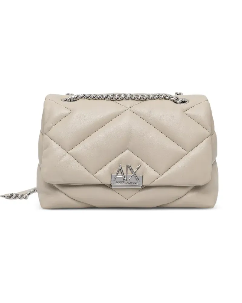 Armani Exchange Gesteppte Schultertasche - Weiß Weiß