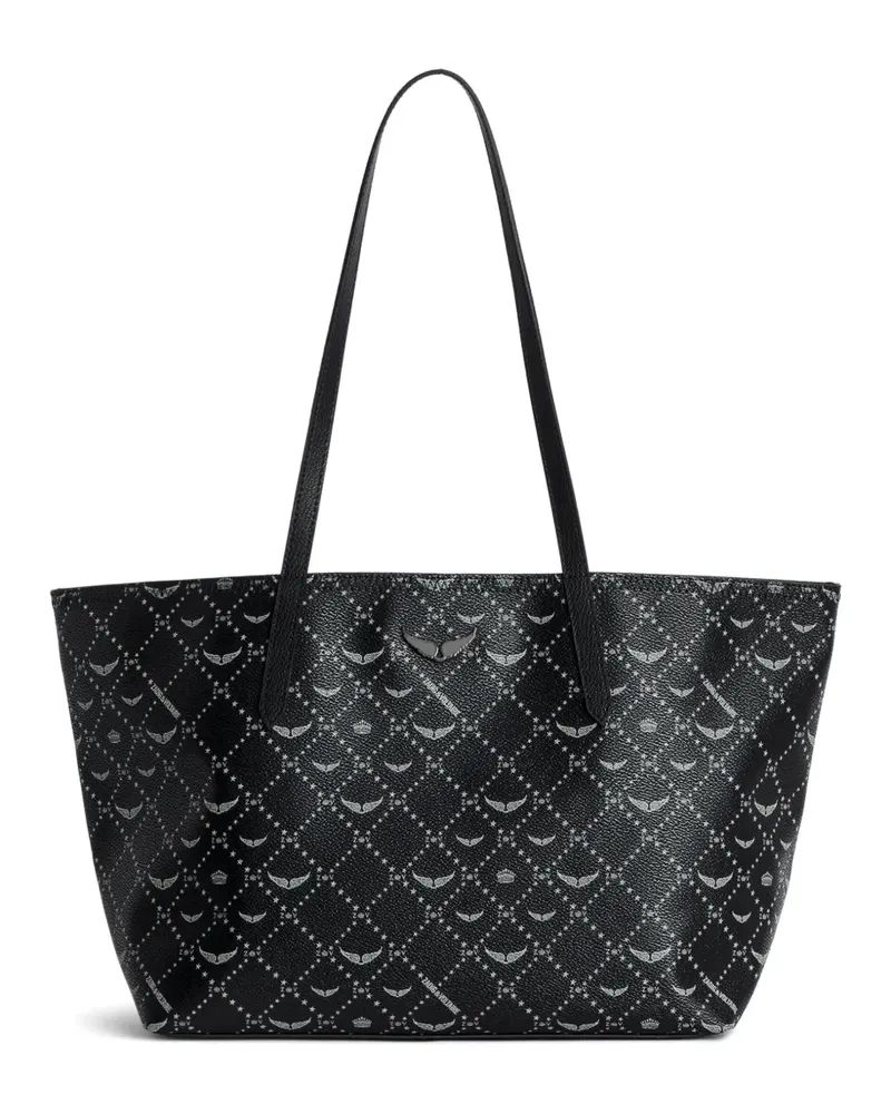 Zadig & Voltaire Shopper mit Monogrammmuster - Schwarz Schwarz