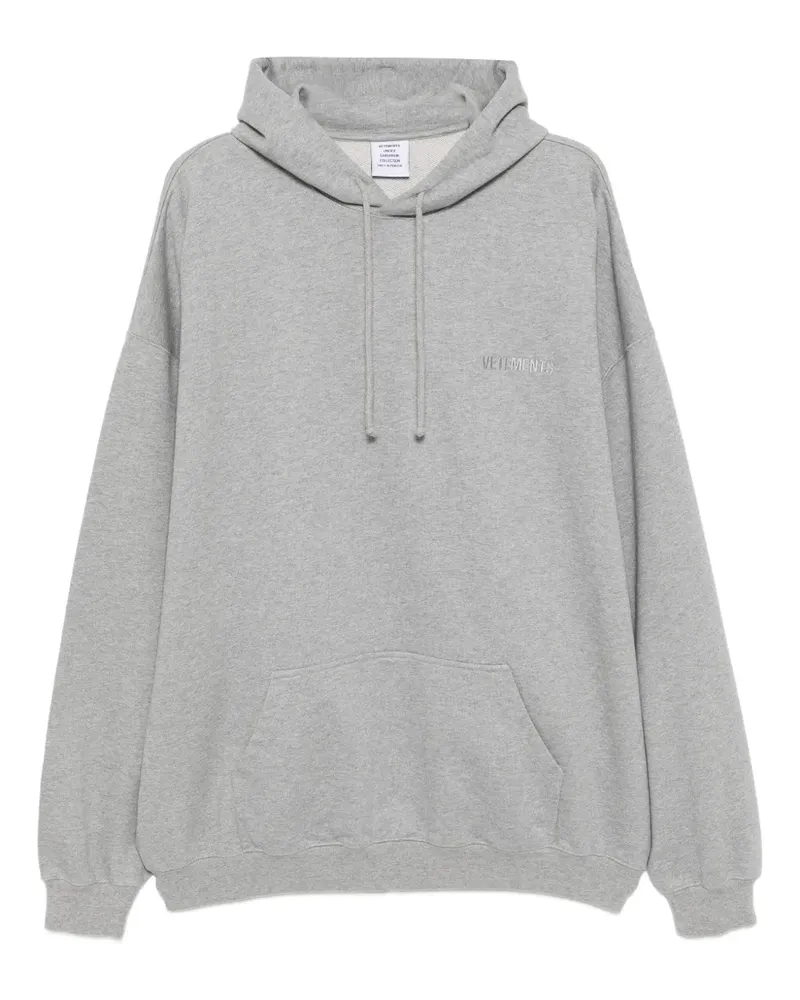 VETEMENTS Hoodie mit Logo-Stickerei - Grau Grau