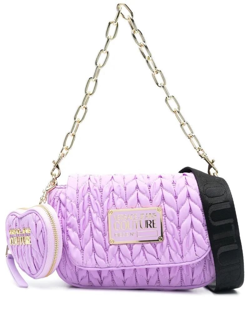 Versace Jeans Schultertasche aus Faux-Leder - Violett Violett