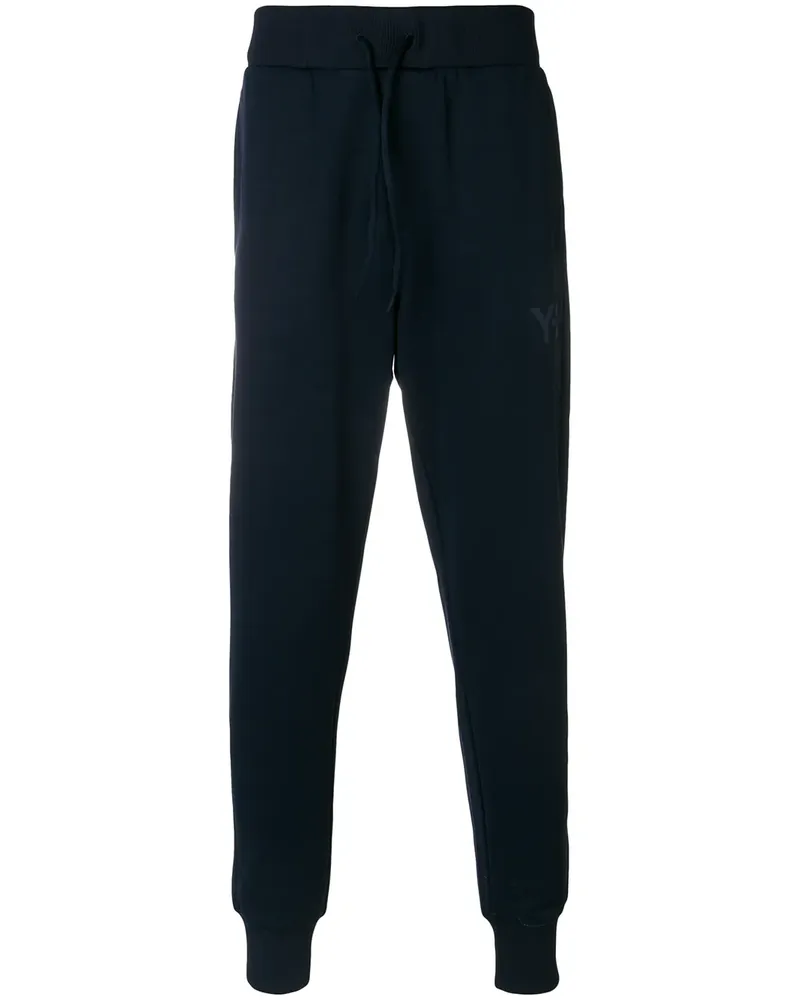 Y-3 Loung-Hose mit Logo-Print - Blau Blau