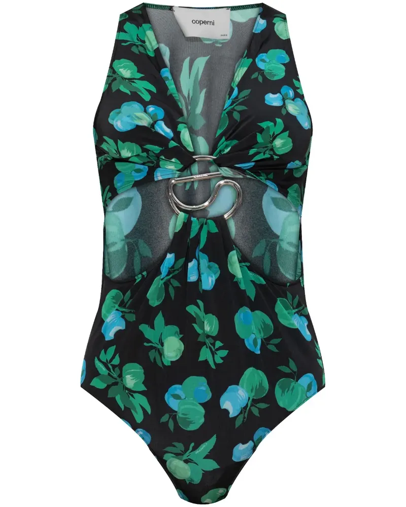 COPERNI Body mit Blumen-Print - Grün Grün