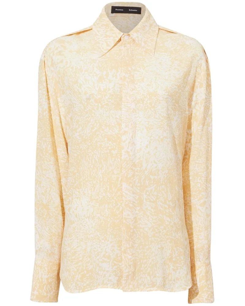 Proenza Schouler Norman Hemd mit abstraktem Muster - Gelb Gelb