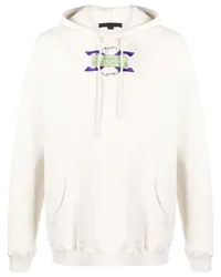 SANKUANZ Hoodie mit Logo-Print Weiß