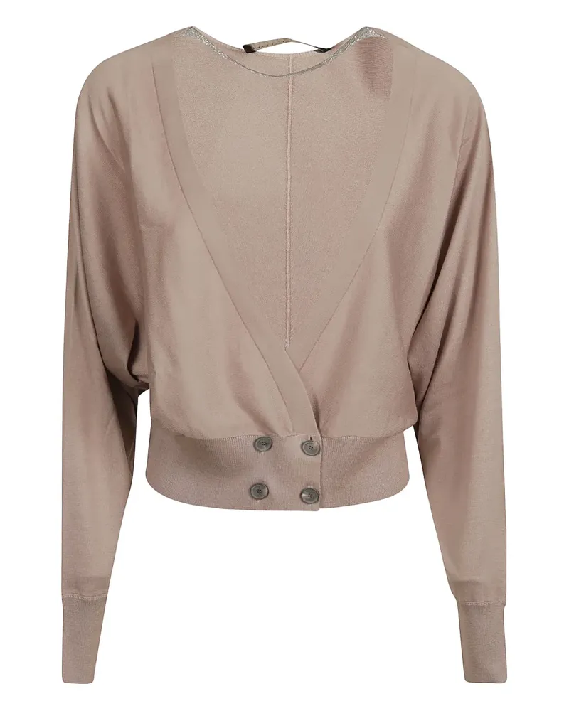 Fabiana Filippi button-detail V-neck cardigan - Violett Violett