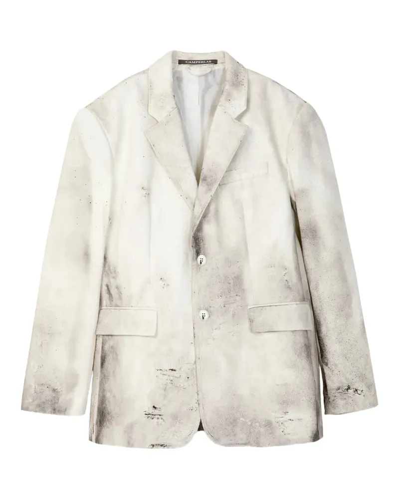 Camper Einreihiges Sakko in Distressed-Optik - Grau Grau