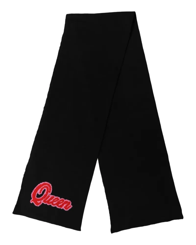 Dolce & Gabbana Queen knitted scarf - Schwarz Schwarz