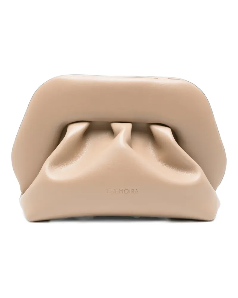 THEMOIRÈ Bios ruched clutch bag - Nude Nude