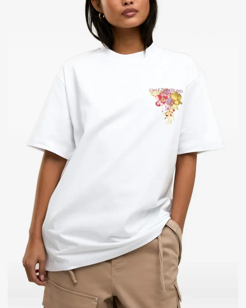ONLY THE BLIND Summer Stamped T-Shirt - Weiß Weiß